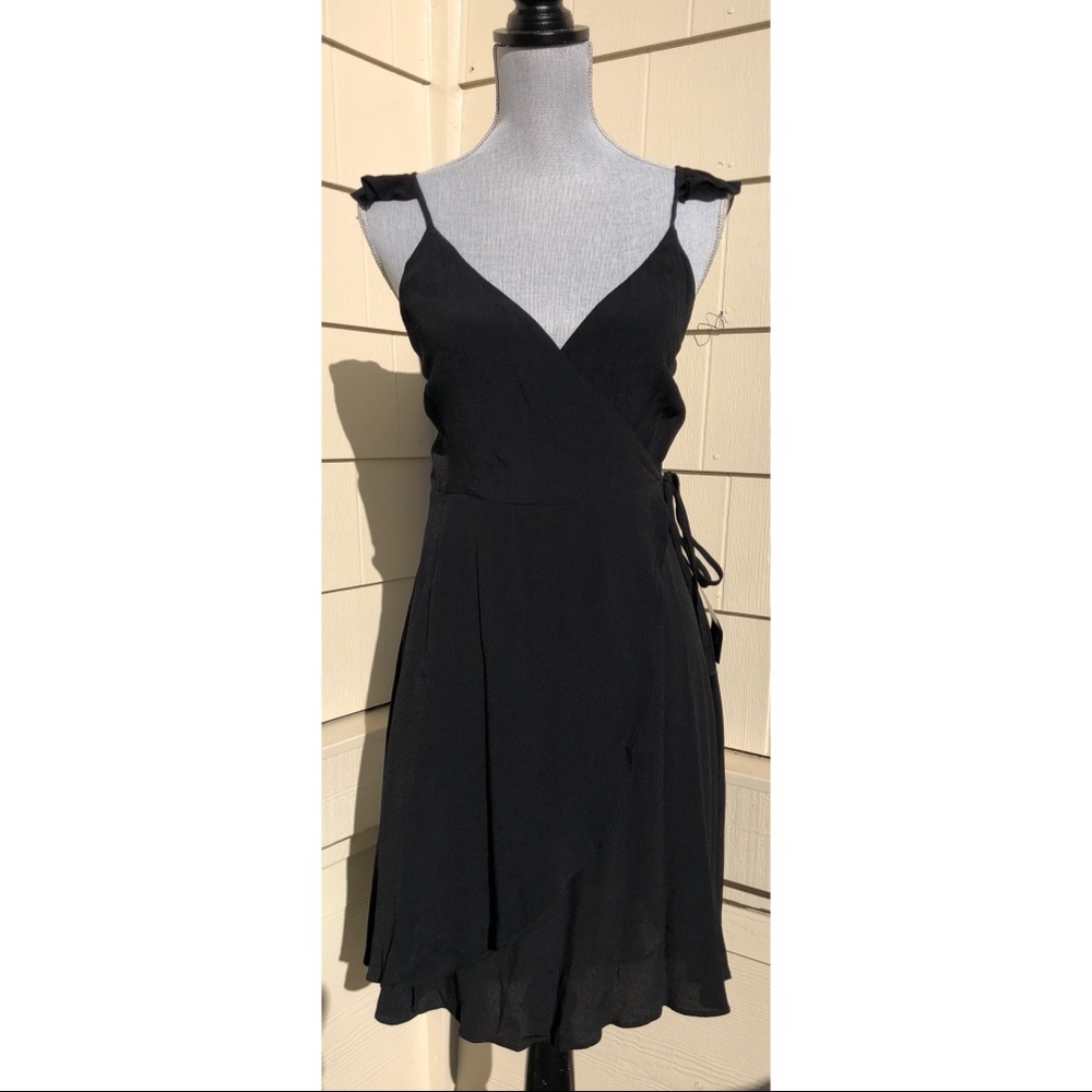 Wyldr Wrap Front Tea Dress with Frills